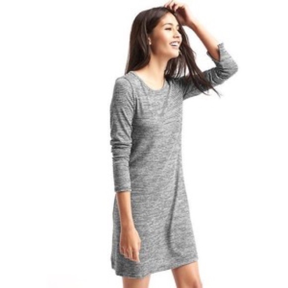 Gap Soft Spun, Heathered Grey, Swing Dress. Like New! Belt sold separately. S
